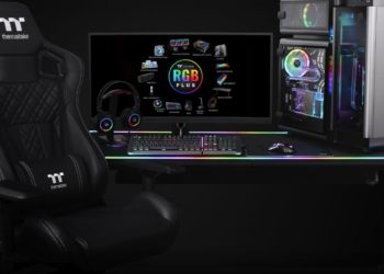 Meja Gaming RGB dari Thermaltake : Thermaltake Level 20 RGB BattleStation Gaming Desk