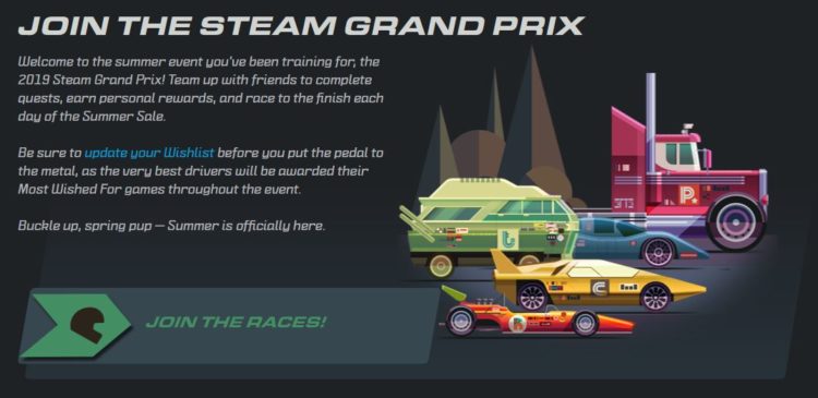 Steam Summer Sale Tiba Bawa Tema Grand Prix