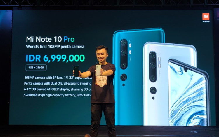 Rekor Dunia, Xiaomi Mi Note 10 Pro Punya Lima Kamera dengan Resolusi 108 MP