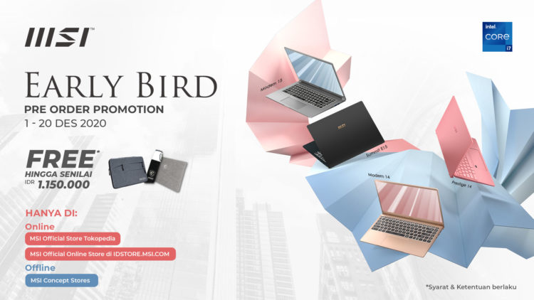 Segera Hadir! Laptop Bisnis MSI dengan Intel Generasi ke-11 di Indonesia