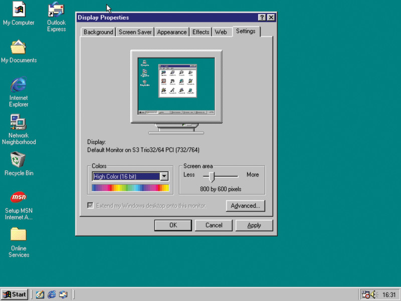 Sejarah Microsoft Windows berikutnya pada Windows 98