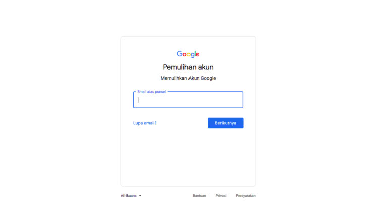 cara memulihkan akun gmail