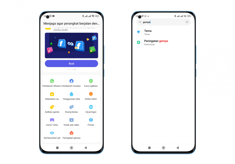 miui peringatan gempa