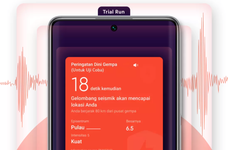 miui peringatan gempa