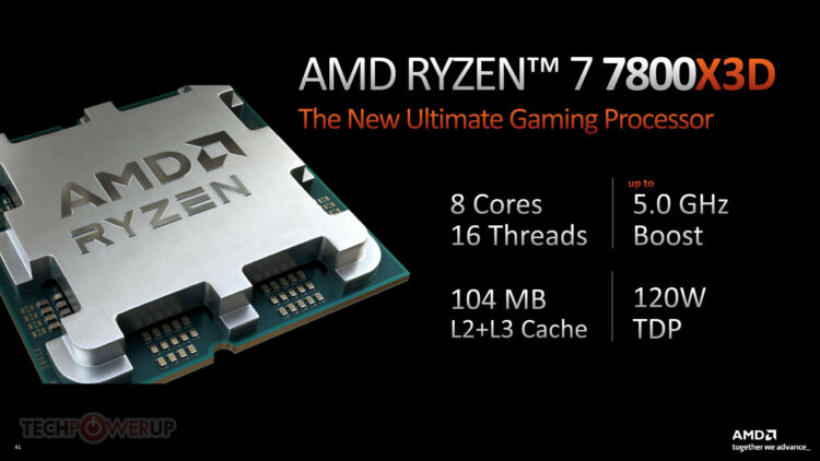 AMD Klaim Ryzen 7 7800X3D 24% Lebih Kencang dari i9 13900K!