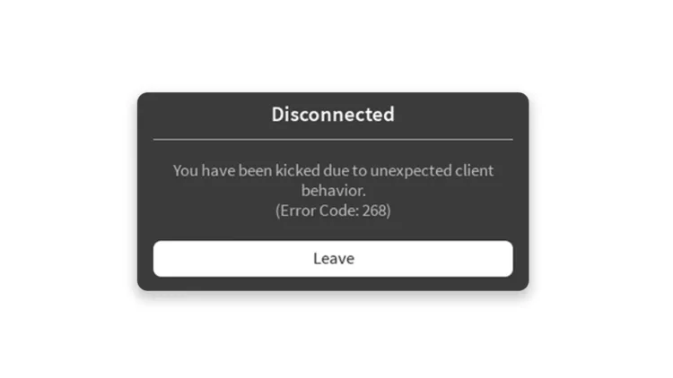 Roblox Error Code 268
