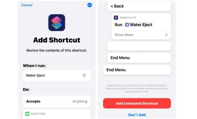 Water Ejector dengan Siri