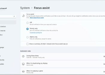Focus Assist Windows 11