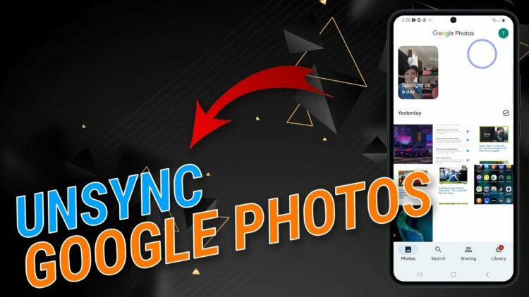 unsync Google Photos