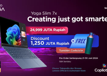 Lenovo Indonesia Hadirkan Pre-order PC Copilot+ Yoga Slim 7x yang Ditenagai oleh Qualcomm Snapddragon X Elite pada 21 Juni 2024