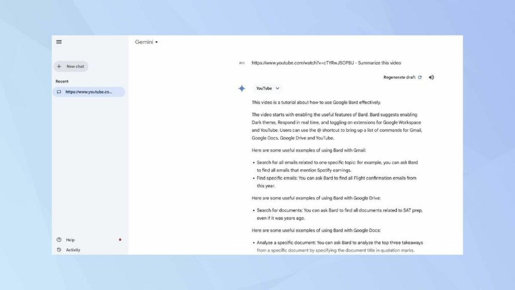 Google Gemini Dapat Membantumu Merangkum Video YouTube! Simak Caranya Berikut!