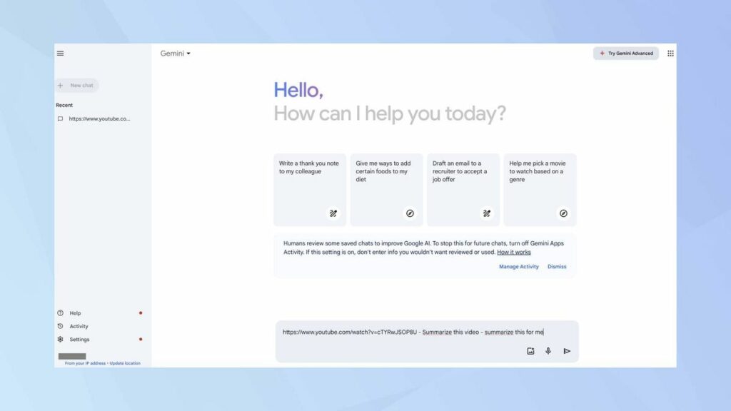 Google Gemini Dapat Membantumu Merangkum Video YouTube! Simak Caranya Berikut!