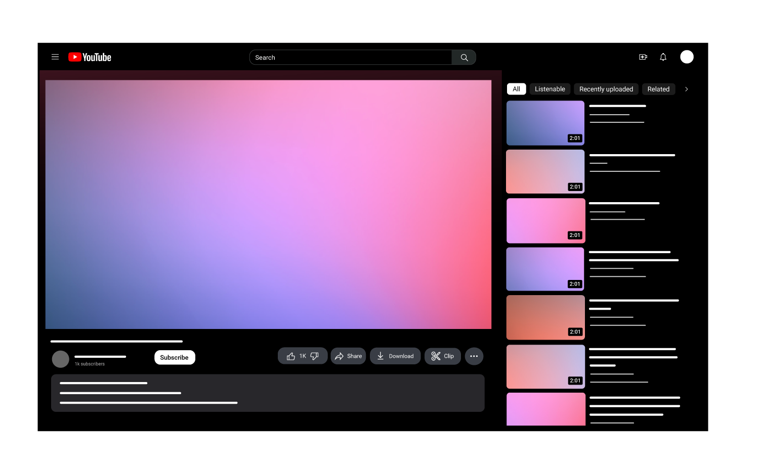 Mengganti tema YouTube