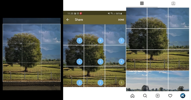 membuat slide Instagram