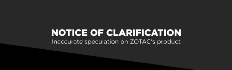 Klarifikasi ZOTAC