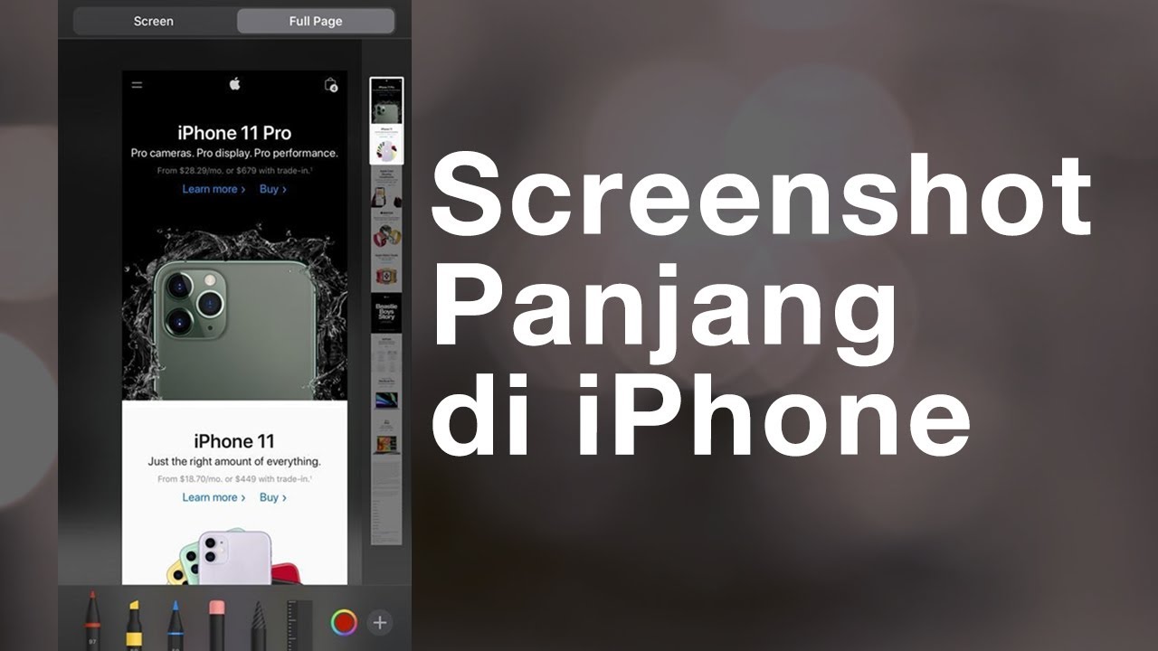screenshot panjang di iPhone