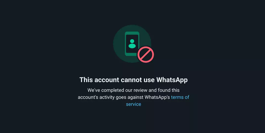 akun WhatsApp diblokir