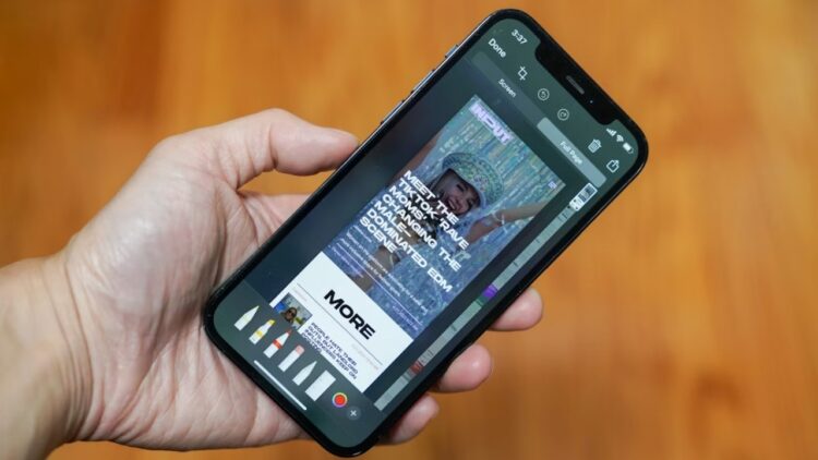 screenshot panjang di iPhone