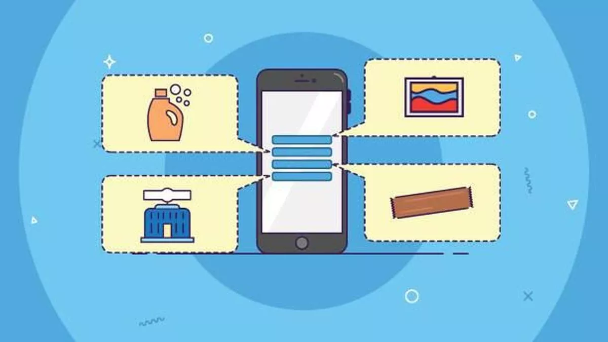 Ilustrasi ponsel pintar dengan empat pop-up di sekelilingnya, mewakili berbagai jenis iklan atau konten yang tidak relevan yang sering muncul saat browsing.