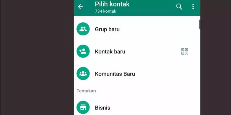 kontak WhatsApp hilang