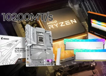 Overclocker China Pecahkan Rekor Memory Terkencang 10200 MT/s Dual Channel Pada X870 AORUS Tachyon ICE!