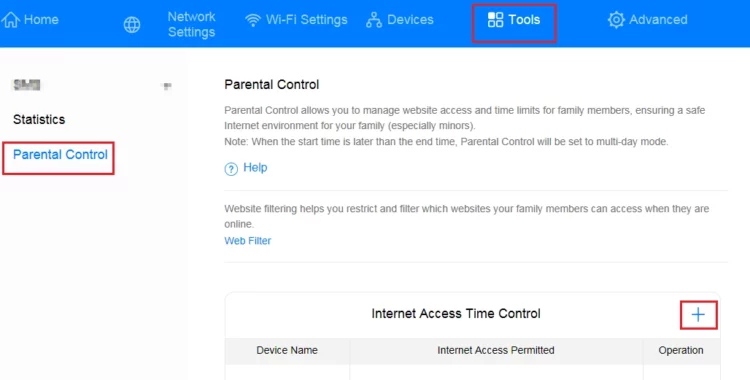 Huawei Parental Control
