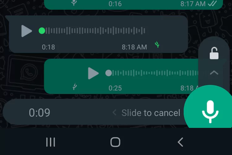 pesan suara WhatsApp