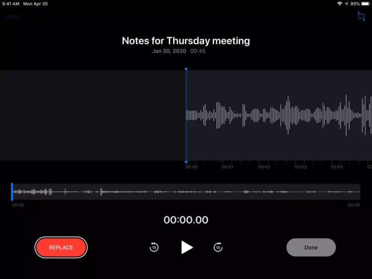merekam audio di iPad
