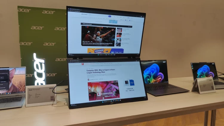 Acer Perkenalkan Dual Portable Monitor PD163QT di Computex 2025!