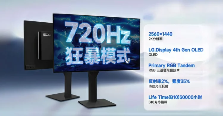 Monitor SDC 720Hz Pertama di Dunia