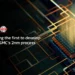 Ilustrasi teknologi chipset MediaTek 2nm hasil kemitraan dengan TSMC, menunjukkan sebuah prosesor canggih di atas papan sirkuit yang menyala.