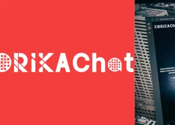 Kolase logo Korika Chat dan tampilan antarmuka chatbot di laptop, mengilustrasikan peluncuran 'ChatGPT' versi lokal buatan Indonesia.