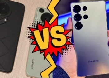 Gambar perbandingan antara Huawei Pura 80 Ultra vs Samsung S25 Ultra, menampilkan kedua ponsel flagship yang diadu dalam artikel ini.