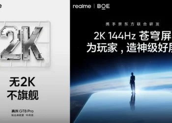 Poster promosi resmi yang mengonfirmasi spesifikasi layar QHD (2K) 144Hz dari BOE untuk Realme GT 8 Pro, yang dibuat khusus untuk para gamer.