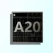Gambar render dari chipset Apple A20, salah satu dari empat chip Apple 2nm yang akan mentenagai iPhone 18 dan menggunakan fabrikasi 2nm dari TSMC.