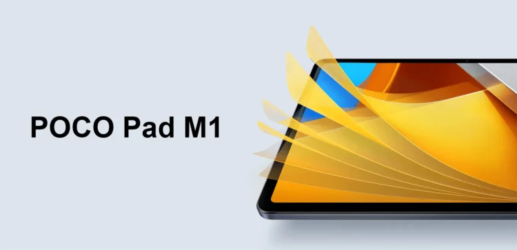 Gambar render resmi dari tablet pertama Poco, Poco Pad M1, yang diduga merupakan versi rebadge dari Redmi Pad 2 Pro.