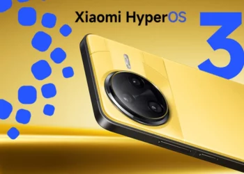 Logo resmi untuk update HyperOS 3 dari Xiaomi, yang menjanjikan fitur AI canggih dan peningkatan performa signifikan.