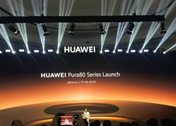 Acara peluncuran resmi Huawei Pura 80 series di Jakarta, Indonesia, pada 17 September 2025.