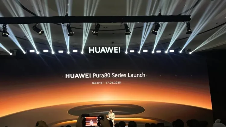 Acara peluncuran resmi Huawei Pura 80 series di Jakarta, Indonesia, pada 17 September 2025.