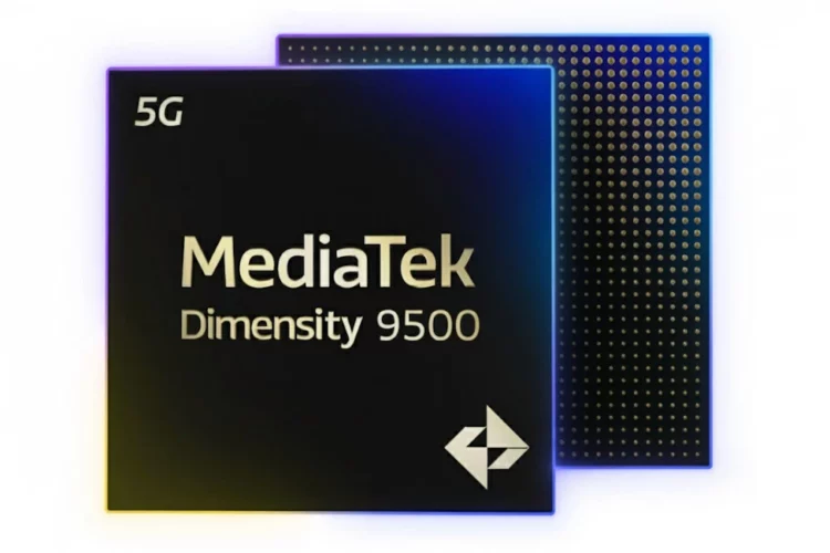 Gambar render resmi dari chipset MediaTek Dimensity 9500, prosesor flagship yang akan diluncurkan pada 22 September untuk menyaingi Snapdragon 8 Elite Gen 5.