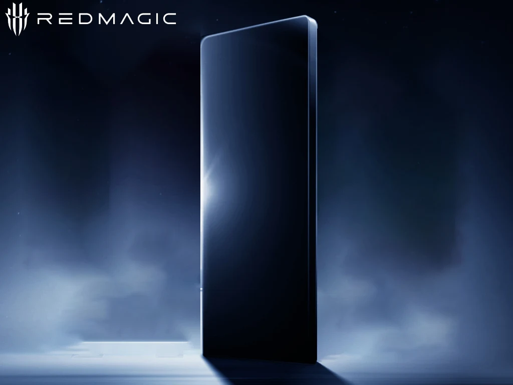 Gambar teaser resmi RedMagic 11 Pro yang menampilkan desain bodinya yang misterius, menyimbolkan kekuatan dari sistem pendingin air barunya.