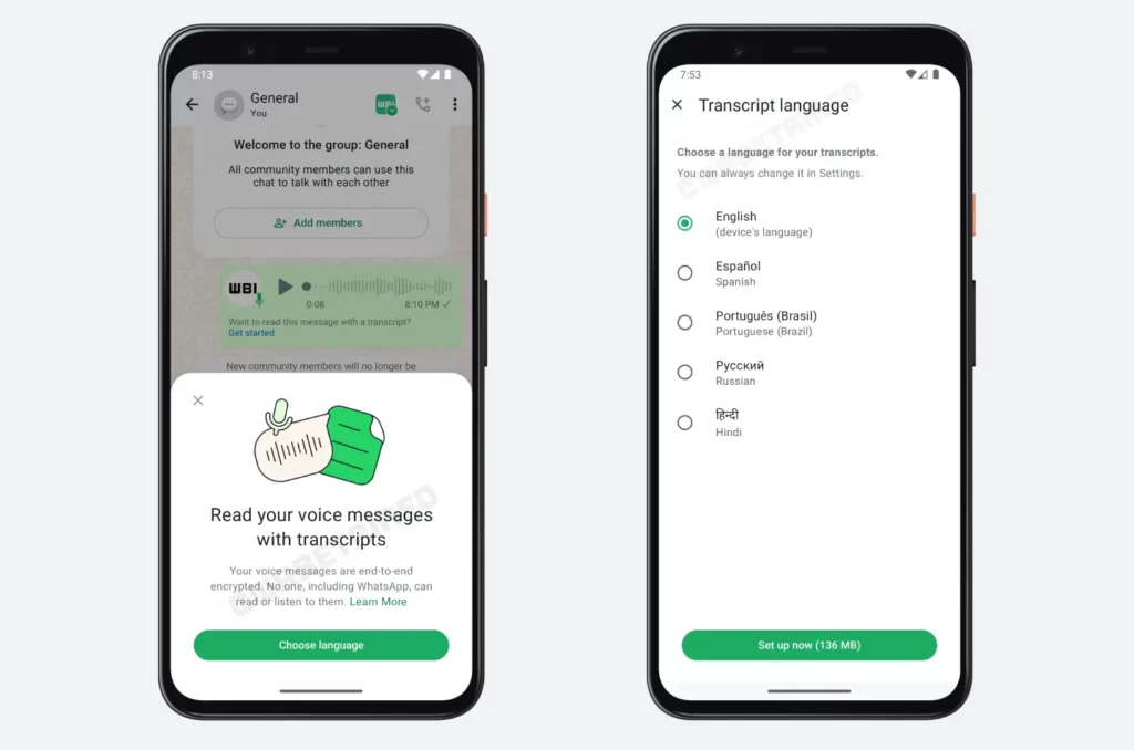 Tangkapan layar yang menunjukkan cara mengaktifkan Fitur Translate WhatsApp otomatis untuk satu percakapan penuh, sebuah keunggulan eksklusif di Android.
