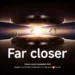 Poster teaser resmi untuk acara peluncuran global Xiaomi 15T series, yang menampilkan tagline 'Far closer' dan siluet produk wearable.