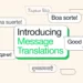 Poster promosi resmi yang memperkenalkan Fitur Translate WhatsApp, menampilkan gelembung chat dalam berbagai bahasa yang diterjemahkan.