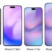 Perbandingan desain layar iPhone 17, iPhone 17 Slim, iPhone 17 Pro, dan iPhone 17 Pro Max