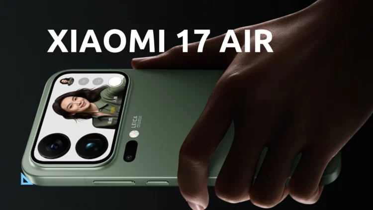 Ilustrasi render Xiaomi 17 Air, yang 'terciduk' sedang diuji dengan bodi ultra tipis, kamera 200MP, dan dukungan eSIM.