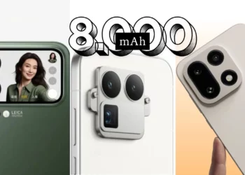 Kolase ponsel dari Xiaomi, Realme, dan OnePlus yang dirumorkan akan menjadi HP baterai 8000 mAh pertama dari masing-masing brand.