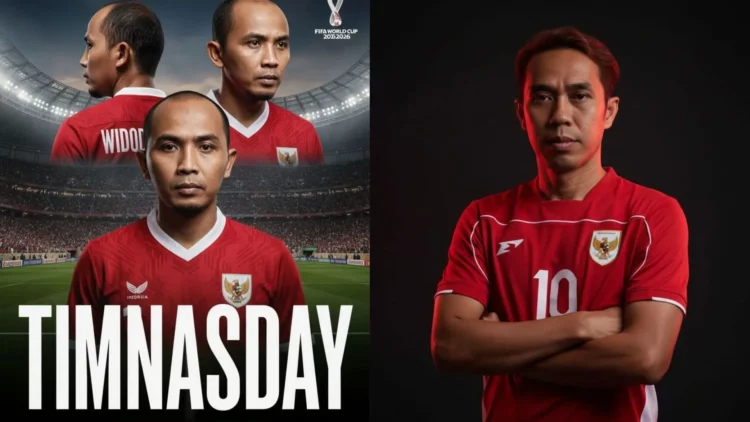 Kolase foto editan pemain Timnas Indonesia menggunakan prompt Gemini AI untuk mendukung Skuad Garuda.