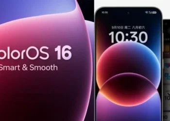 Gambar promosi resmi update ColorOS 16 yang menampilkan logo "Smart & Smooth" di sebelah smartphone yang memperlihatkan desain antarmuka baru pada lock screen dan home screen.