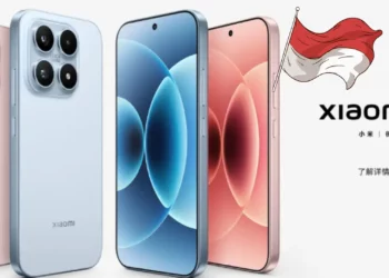 Tiga varian warna dari smartphone flagship Xiaomi 17, dengan bendera Indonesia di sebelahnya, mengindikasikan peluncuran resminya yang semakin dekat di Indonesia.